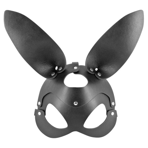 Fetish Tentation - Masque bunny simili cuir réglable