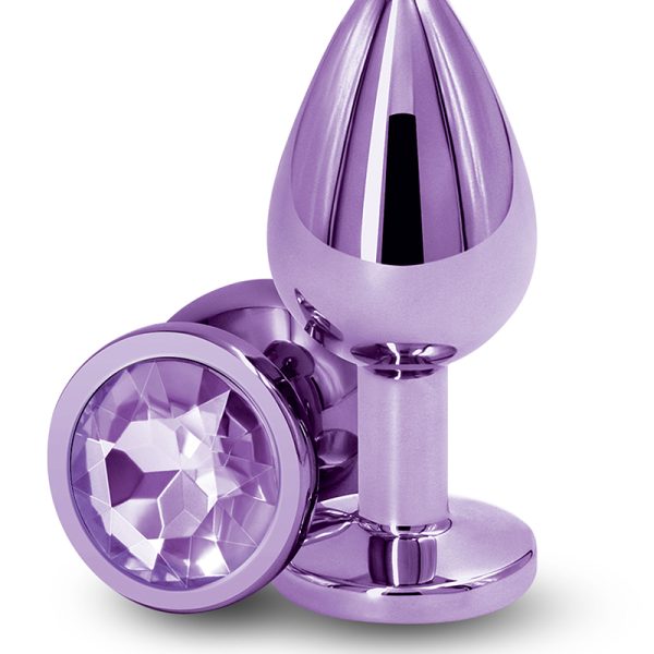 NS Novelties – Plug bijou aluminium chromé violet M