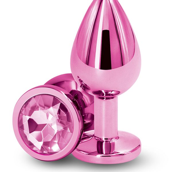 NS Novelties – Plug bijou aluminium chromé rose M