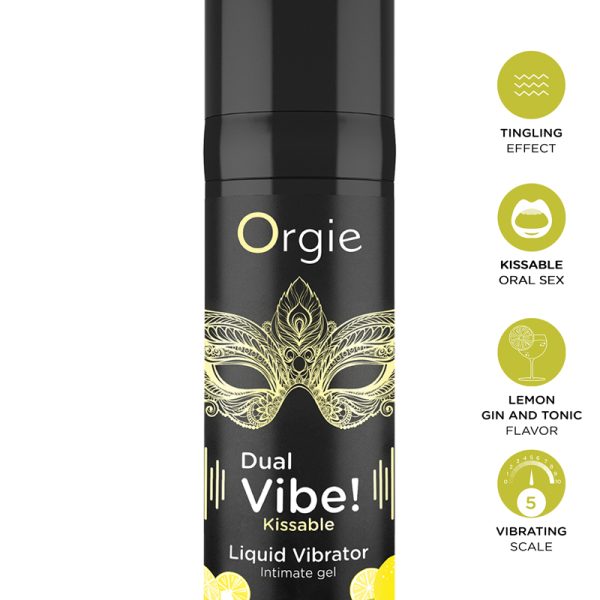 Orgie - Gel d'excitation Dual Vibe Lemon Gin Tonic Liquid Vibrator 15ml